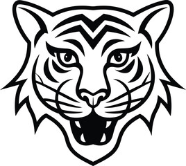 Obraz premium head of a tiger vector illustration