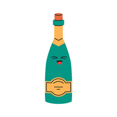 Cute bottle of champagne