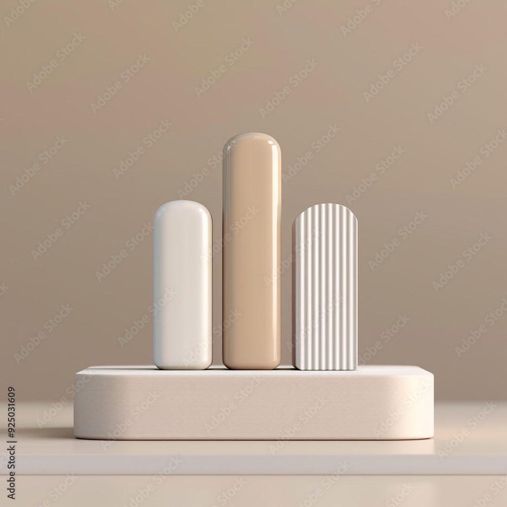 Poster a modern and minimalist 3d render of a data analysis icon, featuring a simple histogram with evenly 