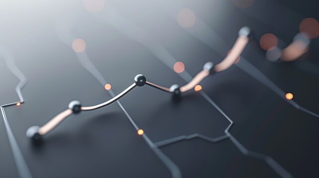 A modern and minimalist 3D render of a data analysis icon, featuring a simple histogram with evenly spaced bars in muted colors like dark blue or gray. The design symbolizes statistical analysis,