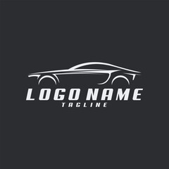Auto sports car logo design vector