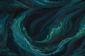 Ocean Depths Turquoise Abstract Background