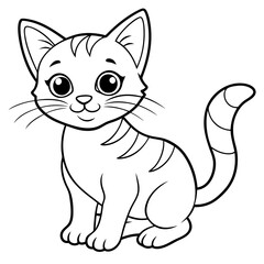 cute little kitten vector illustration