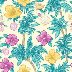 seamless pattern with flowers