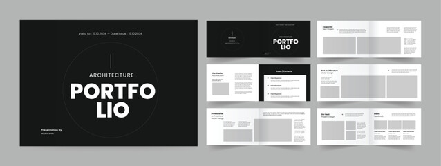 Architecture portfolio template landscape architecture plan or portfolio design