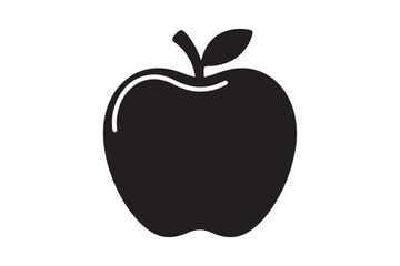 apple silhouette vector illustration 