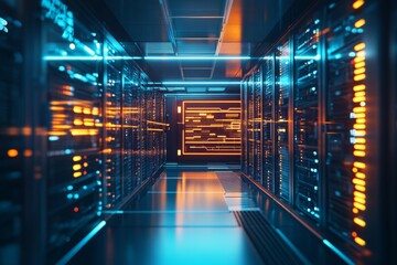 Obraz premium a high-tech server room