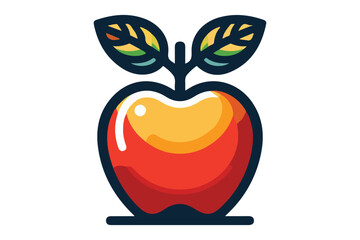 colorful apple vector illustration 