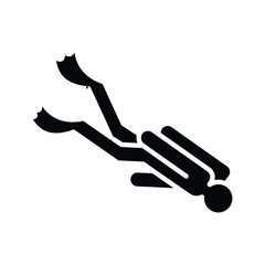 snorkeling solid icon vector design good for web or mobile app