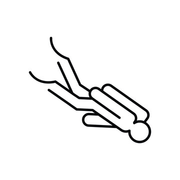 recommend clip art: snorkeling thin outline icon vector design good for web or mobile app