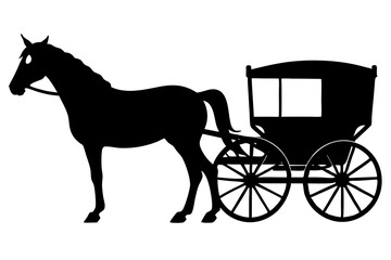  horse-and-buggy-black-vector-silhouette