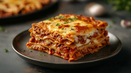 Delicious Layered Lasagna Slice