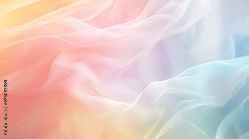Poster soft flowing abstract background with pastel gradient and ethereal wisps of light
