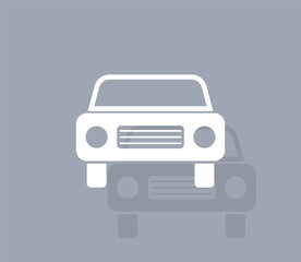 Obraz premium Vector icon of white color with shadow on gray background