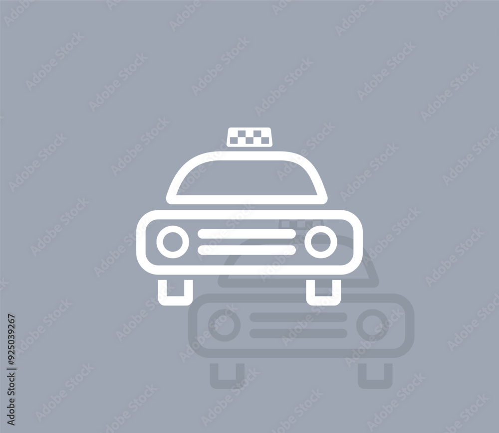 Poster vector icon of white color with shadow on gray background