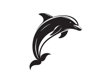 Dolphin silhouette vector illustration