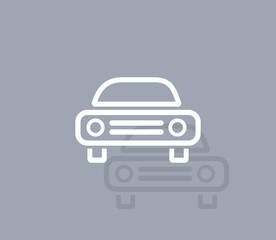 Obraz premium Vector icon of white color with shadow on gray background