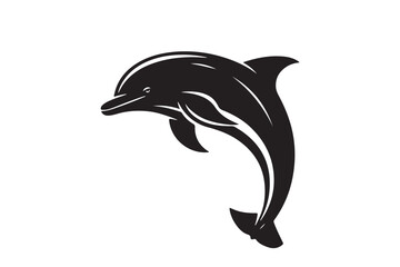 Obraz premium Dolphin silhouette vector illustration