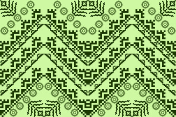 Tribal fabric pattern design, geometric shapes, colored triangles, tiles, ikat, embroidery, design for fabric pattern. Carpets, pillows, shirts, pants, bedding, curtains, patterns on glasses.