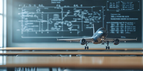 aviation training and engineer education concept	