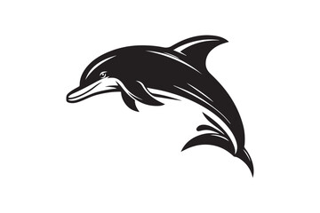 Dolphin silhouette vector illustration