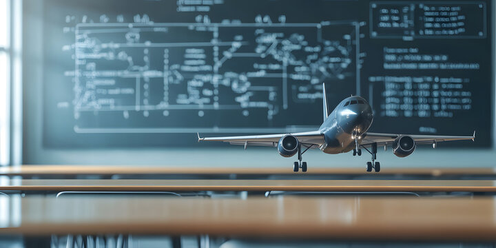 aviation training and engineer education concept	