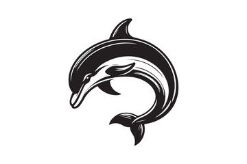 Dolphin silhouette vector illustration