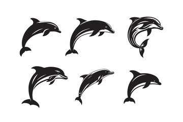 Dolphin silhouette vector illustration