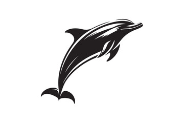 Dolphin silhouette vector illustration