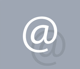 Obraz premium Vector icon of white color with shadow on gray background