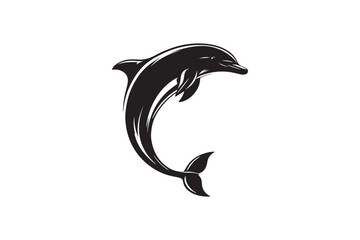 Dolphin silhouette vector illustration