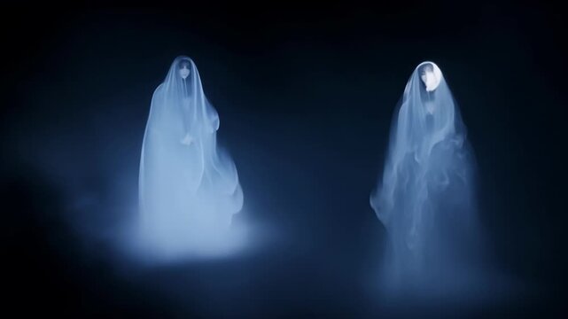 Spooky beam of light cuts through darkness, creating a mysterious halloween atmosphere. The eerie glow adds suspense and chill to the scene, perfect for paranormal fans