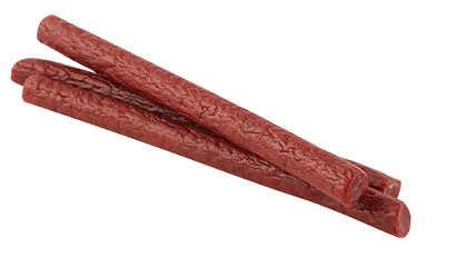 Sausage sticks cut out isolated transparent background