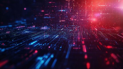Fototapeta premium A technology background incorporating futuristic graphics and digital motifs, reflecting innovation and modernity, copy space, High quality, + 