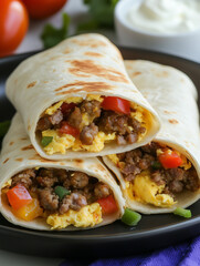 mexican chicken wrap with vegetables