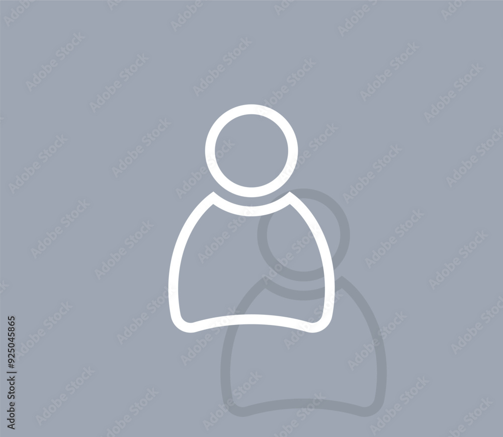 Poster vector icon of white color with shadow on gray background