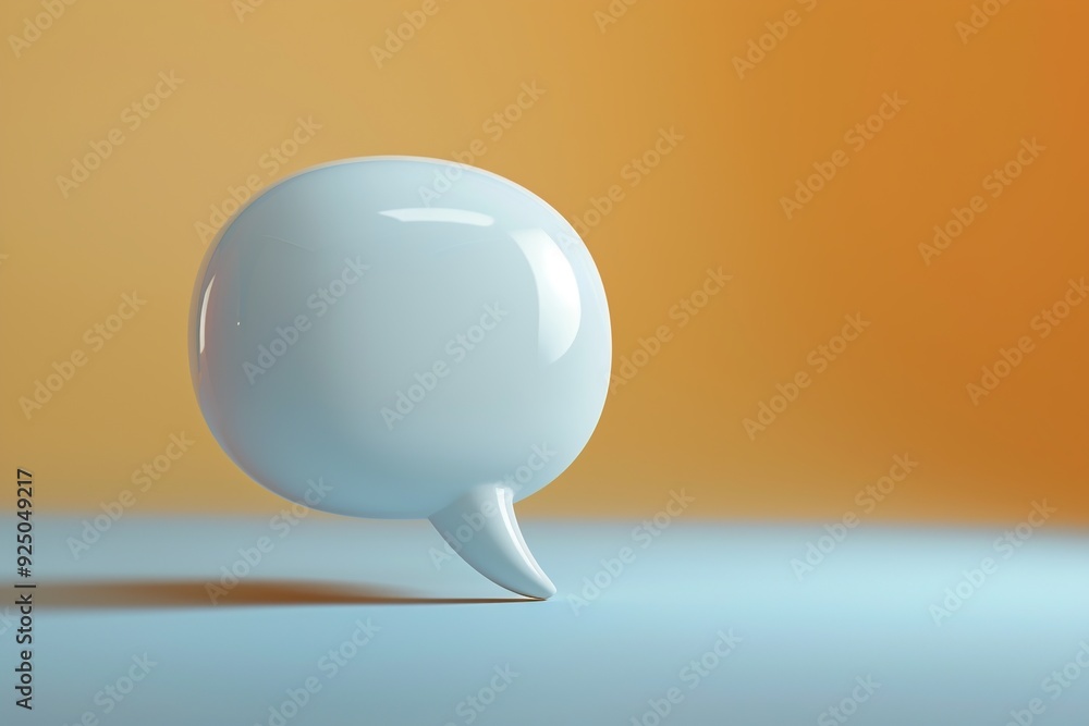 Aufkleber a modern and minimalist 3d render of an advice icon, featuring a simple exclamation mark within a ci