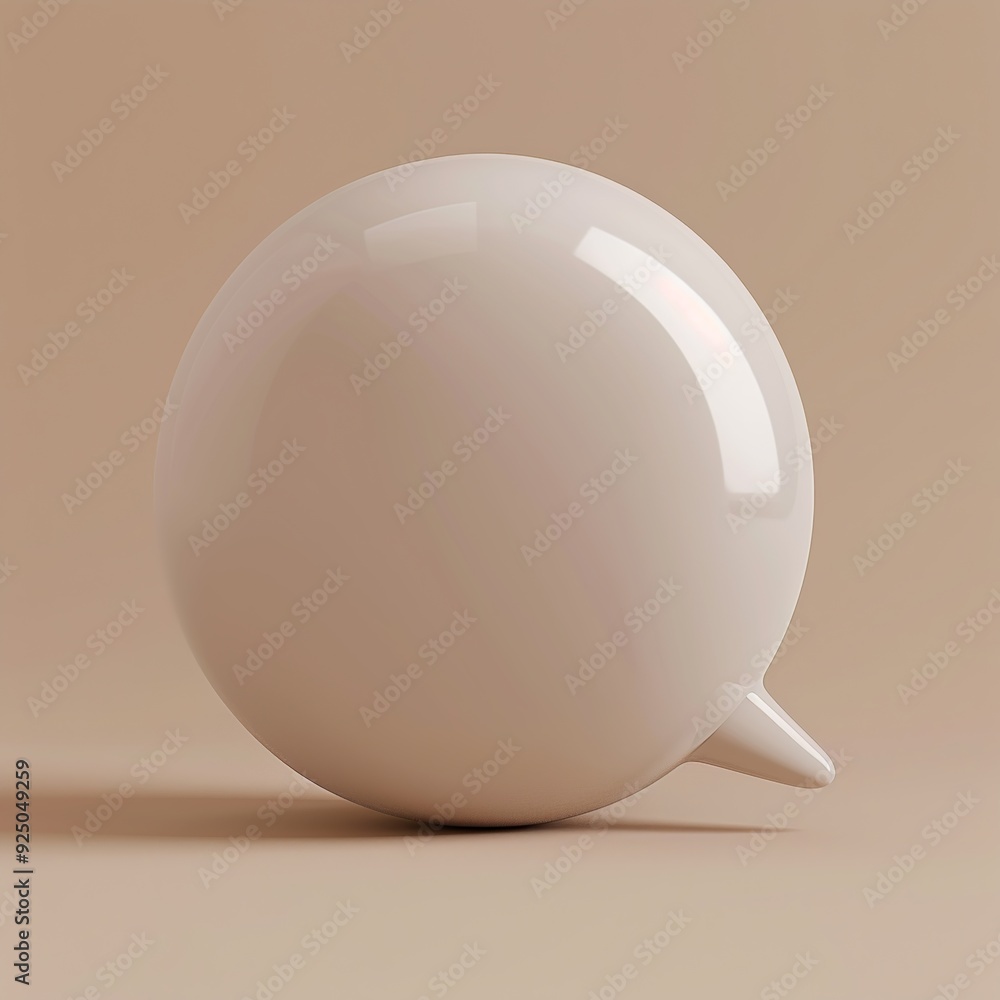 Poster a modern and minimalist 3d render of an advice icon, featuring a simple exclamation mark within a ci