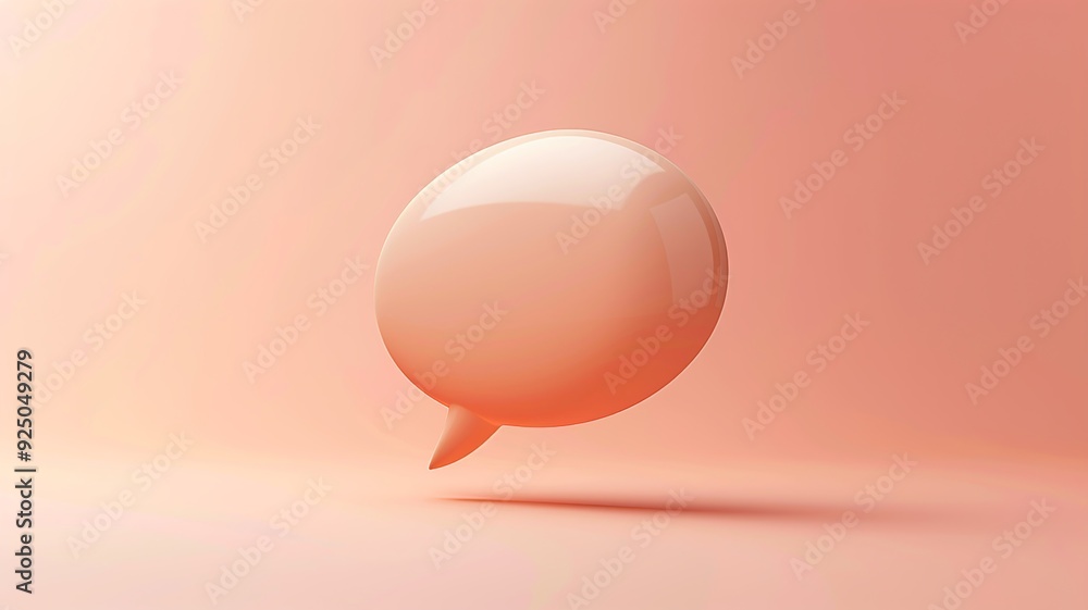 Poster a modern and minimalist 3d render of an advice icon, featuring a simple exclamation mark within a ci