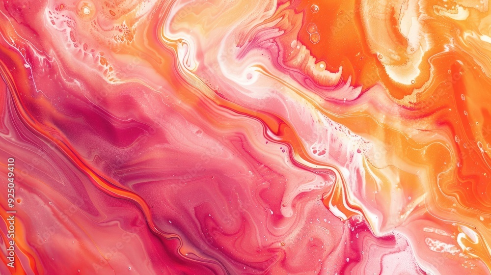 Poster colorful fluid art with a dynamic abstract style.