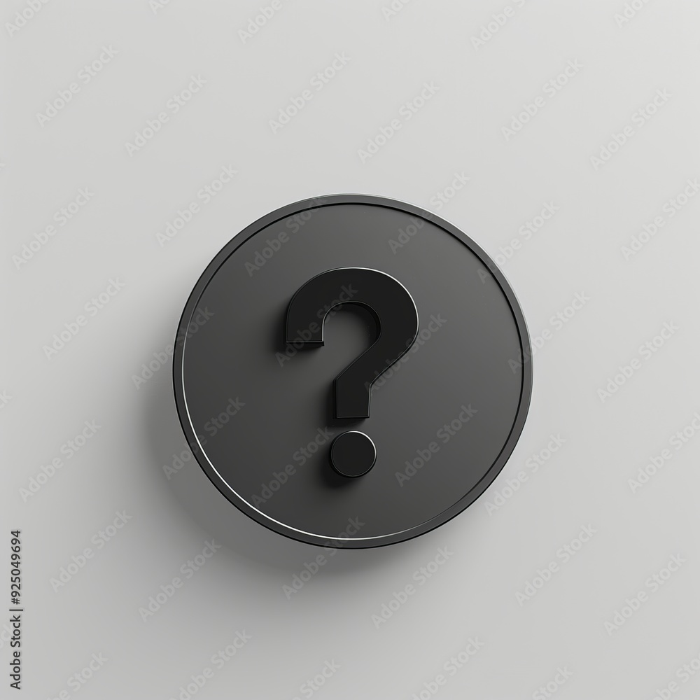 Aufkleber a modern and minimalist 3d render of an advice icon, featuring a simple exclamation mark within a ci