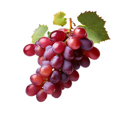 Fototapeta premium Falling Grapes Isolated on White Background