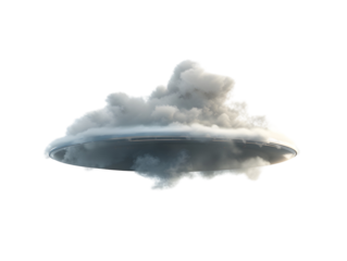 UFO, UAP inform a cloud, Unidentified Flying Object , Unidentified Aerial Phenomena, Strange objects may come from outer space or contain unexpected technology
