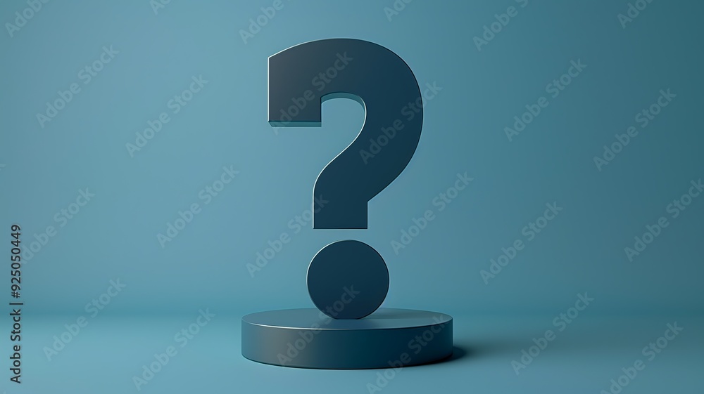 Poster a modern and minimalist 3d render of an advice icon, featuring a simple exclamation mark within a ci