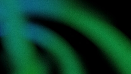Abstract Colorful Green and Blue Gradient Background, Grain or Noise Texture, Blur. Copy Space Backdrop