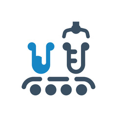 Chemical test tubes icon vector illustration