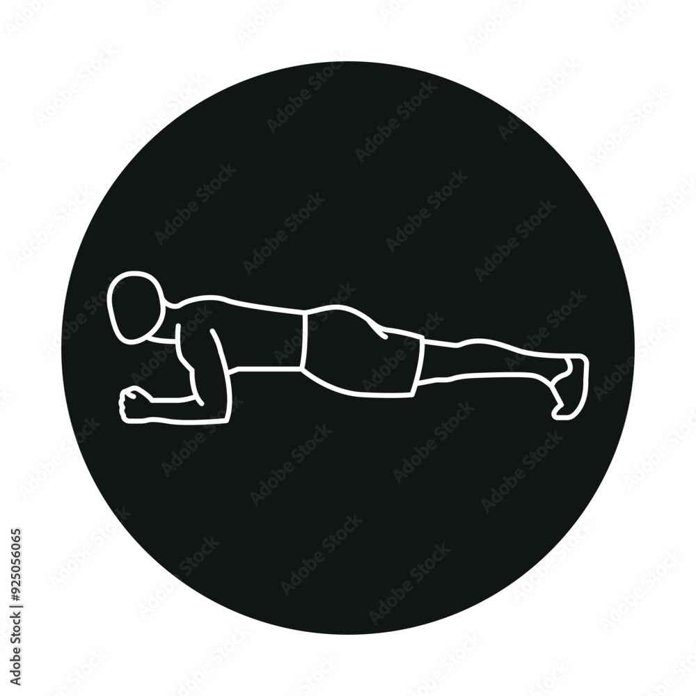 Poster plank line icon. vector isolated element.