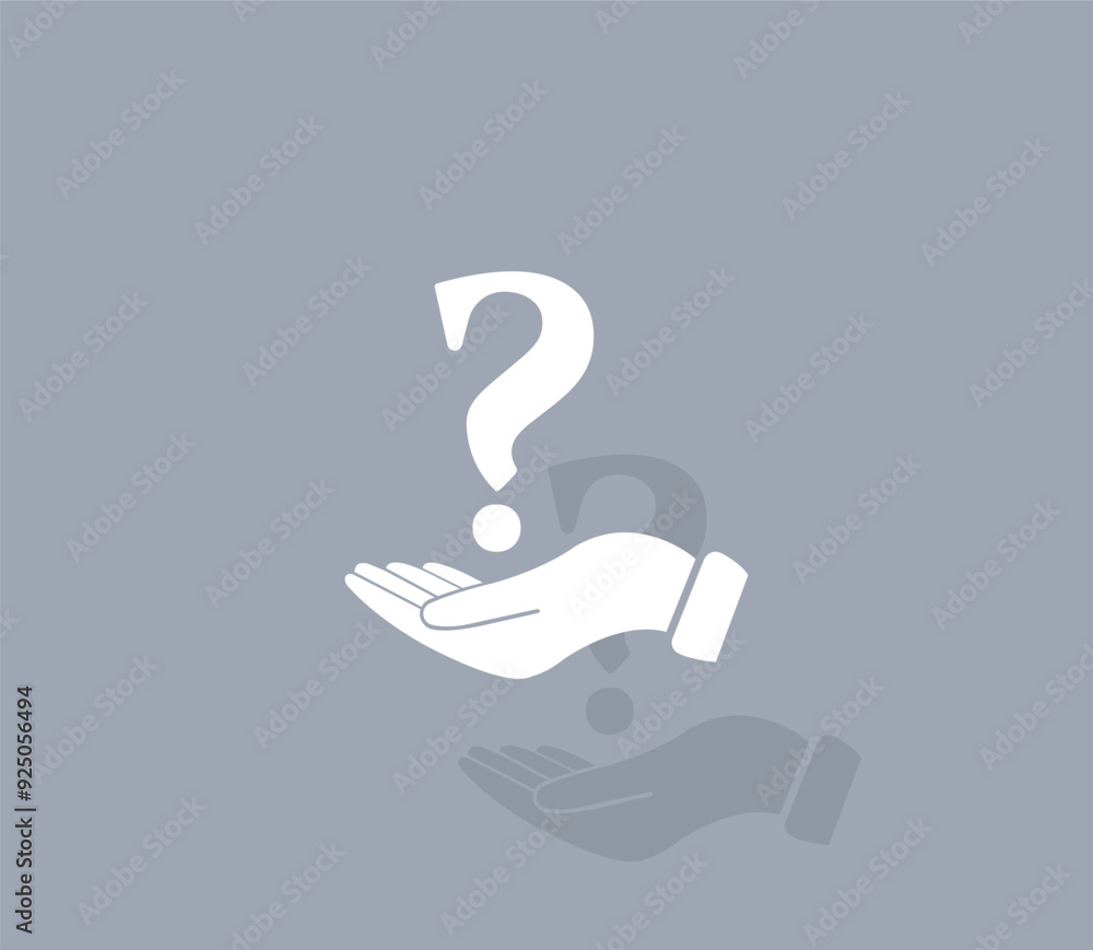 Aufkleber vector icon of white color with shadow on gray background