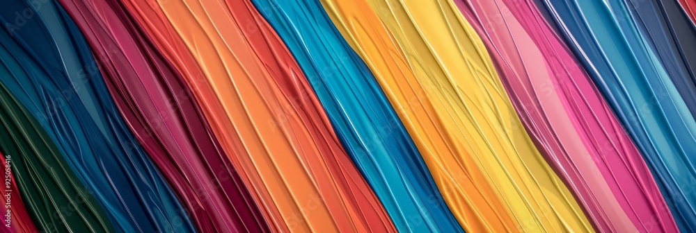 Poster an abstract painting featuring vibrant colors smoothly blended together in horizontal strokes, creat