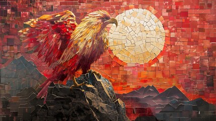 Eagle Mosaic Art.